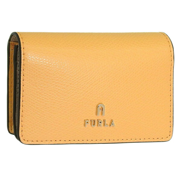 フルラ 小物 レディース カードケース レザー イエロー×ベージュ FURLA CAMELIA BUSINESS CARD CASE WP00408ARE0003592S FURLA