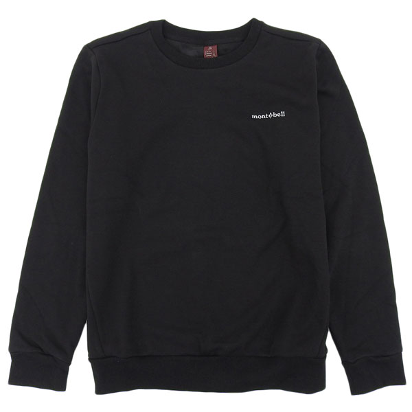 Mont-bell Women's Sweatshirt Pullover, Size S, Black, MW3DFWRL801BK90, Mont-bell