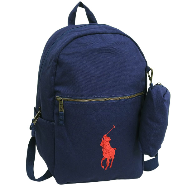 ラルフローレン バッグ メンズ レディース リュックサック コットン ネイビー 9AR071BCV RALPH LAUREN A4対応
