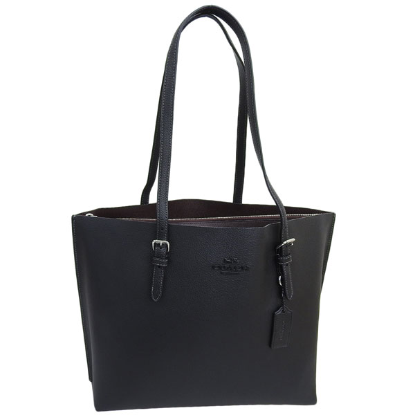 A4可 美品 コーチ レザー トートバッグ ウィロウ Cターンロック 肩掛け 紺 COACH（コーチ）の「【コーチ】ターンロック トート（トート