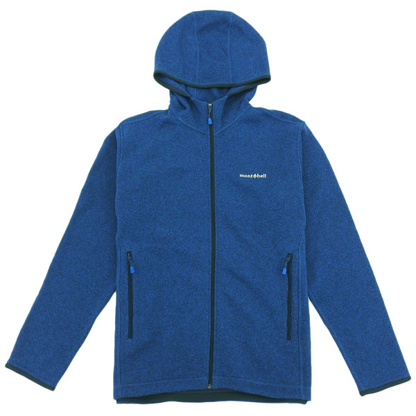 モンベル 衣類 メンズ ニットパーカ XL ブルー クリマプラス ニットパーカー メンズ RXL1106589BL mont-bell|リヴェラール店