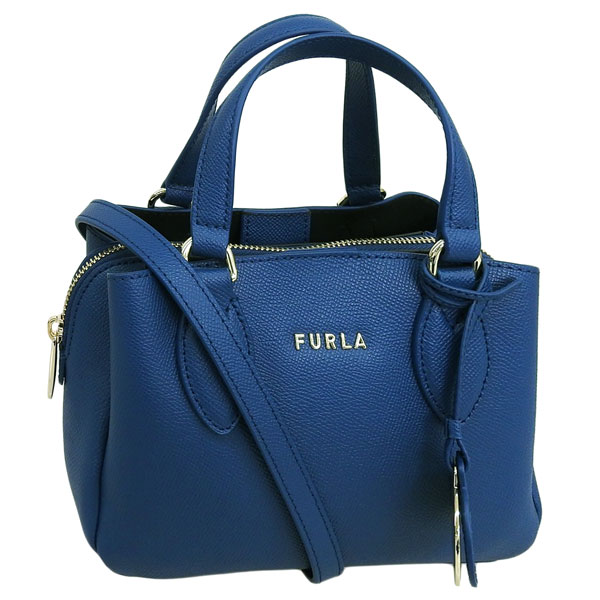 フルラ バッグ レディース 2WAY ショルダーバッグ アウトレット レザー ブルー MINERVA MINI TOTE BAG WE00833BX03066G000 FURLA|リヴェラール店