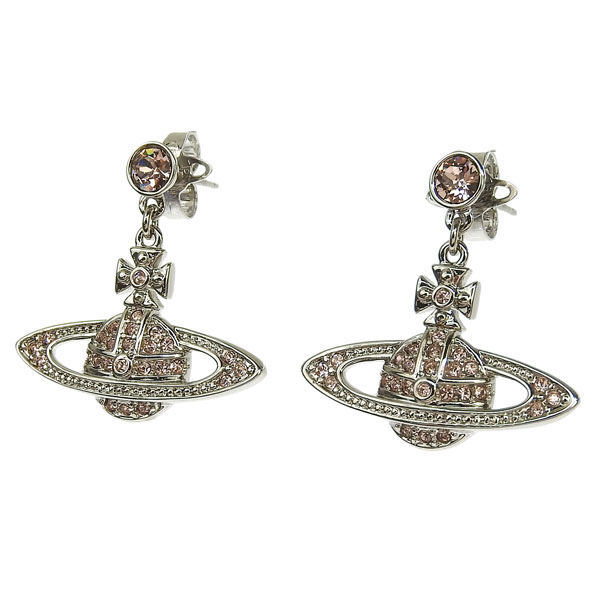 ヴィヴィアンウエストウッド アクセサリー レディース ピアス プラチナム MINI BAS RELIEF DROP EARRINGS 6202002502P656 VIVIENNE WESTWOOD