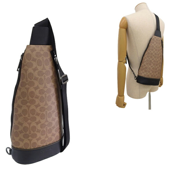 COACH コーチ ボディバッグ メンズ レディース ブラウン CY801QBNRX DOMINIC SLING PACK 楽天市場】コーチ バッグ メンズ ボディバッグ アウトレット ブラウン