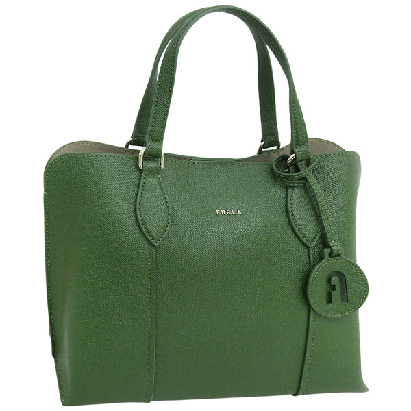 フルラ バッグ レディース トートバッグ アウトレット レザー グリーン VITTORIA NEW M TOTE BAG WB01510BX3618EDE00 FURLA｜リヴェラール店