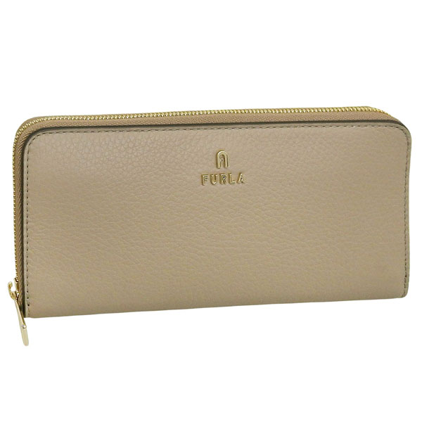 フルラ 紙入れ レディース 長紙入れ 逃げ口 なめし革 グレージュ CAMELIA XL ZIP AROUND SLIM WALLET WP00313HSF0001257S FURLA