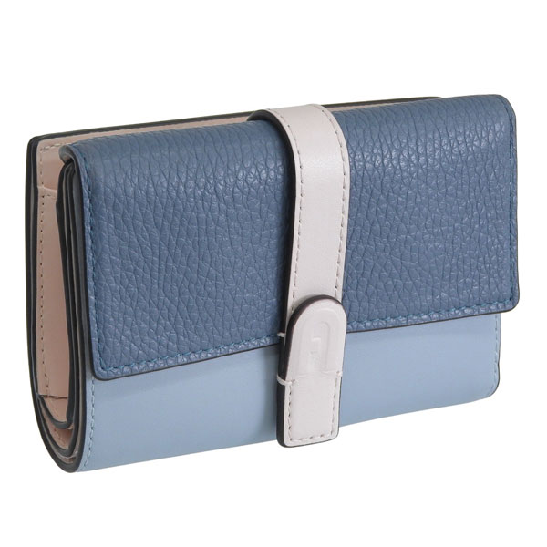 フルラ 財布 レディース 二つ折り財布 アウトレット レザー ブルー GRAZIA M COMPACT WALLET W ZIP WP00498BX15883780S FURLA｜リヴェラール店