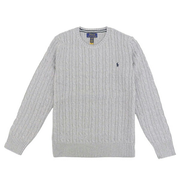 ラルフローレン 衣類 レディース ガールズ ボーイズ ニット M(10-12) コットン グレー ANNUAL 323702674041MGY RALPH LAUREN