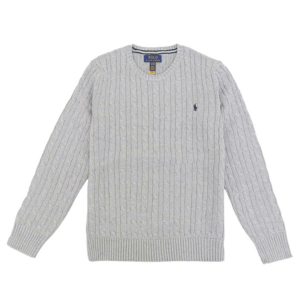 ラルフローレン 衣類 レディース ガールズ ボーイズ ニット XL(18-20) コットン グレー ANNUAL 323702674041XLGY RALPH LAUREN