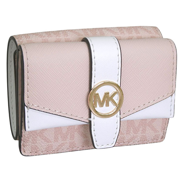 マイケルコース 財布 レディース 三つ折り財布 アウトレット ホワイト×ピンク D35R6GGRD0B-183 MICHAEL KORS