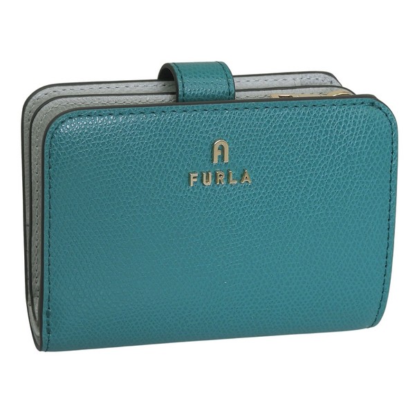 フルラ 財布 レディース 二つ折り財布 アウトレット グリーン×グレー CAMELIA S COMPACT WALLET WP00315ARE0004505S FURLA