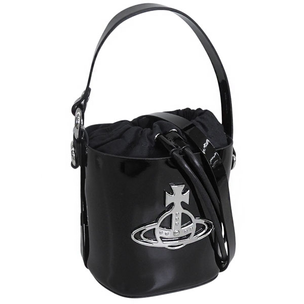 ヴィヴィアンウエストウッド 御徒面子 レディース 2WAY ショルダーバッグ 専売特許 黒いこと DAISY SMALL DRAWSTRING BUCKET 43020023L001ON403 VIVIENNE WESTWOOD