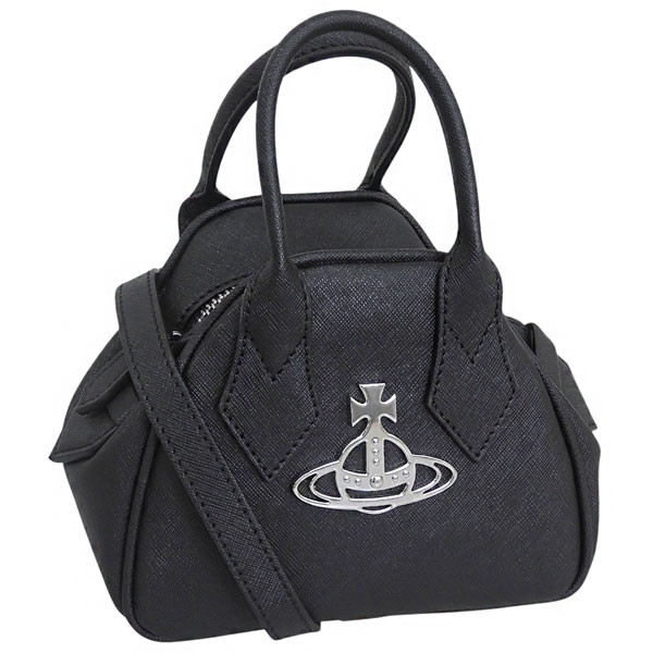 ヴィヴィアンウエストウッド 御徒面子 レディース 2WAY ショルダーバッグ ハンドバック 黒いこと SAFFIANO MINI YASMINE 45030009S000BN401 VIVIENNE WESTWOOD