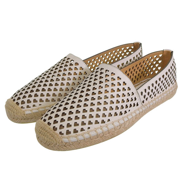 トリーバーチ 靴 レディース エスパドリーユ 降車口 23糎 なめし革 白いこと HEART A-LINE ESPADRILLE 149146-10023 TORY BURCH