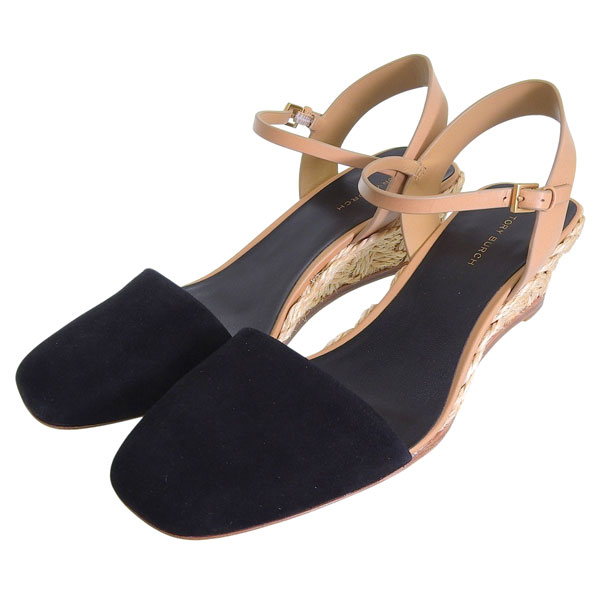 トリーバーチ 靴 レディース サンダル 降車口 24糎 スエードクロス 黒いこと CLOSED TOE MID ESPADRILLE 150763-00624 TORY BURCH