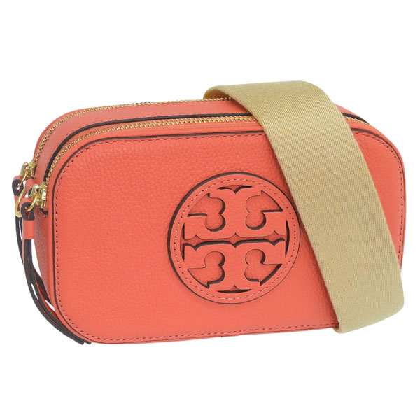 トリーバーチ 御徒面子 レディース ショルダーバッグ なめし革 コーラル MILLER MINI CROSSBODY BAG 158488-650 TORY BURCH