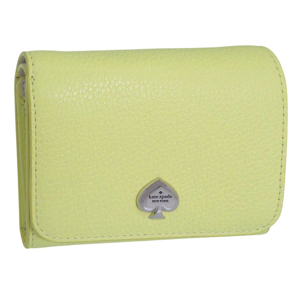 ケイトスペード 財布 レディース 二つ折り財布 アウトレット レザー イエロー KAYLA SM LZIP WALLET KK056-305 KATE SPADE｜リヴェラール店
