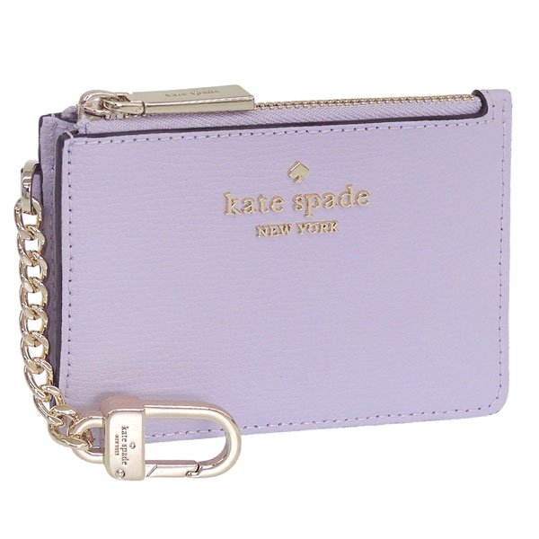 ケイトスペード 小物 レディース 歌留多容れもの 逃げ口 なめし革 パープル WALLETS REFINED GRAIN LEATHER KN869-500 KATE SPADE