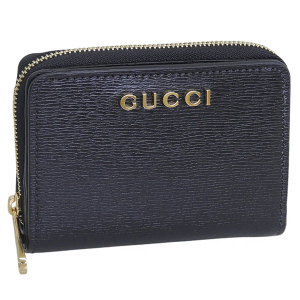 グッチ 財布 レディース 二つ折り財布 アウトレット レザー ブラック W WALLET 7726390OP0N1000 GUCCI｜リヴェラール店