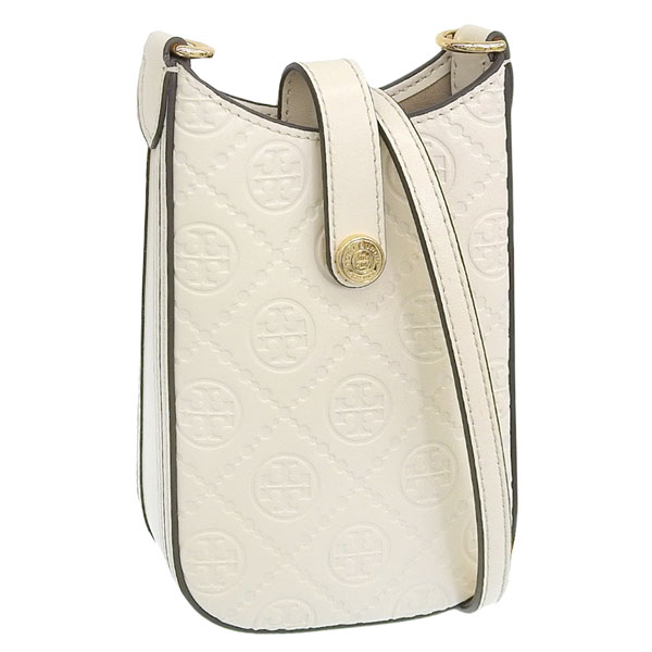 トリーバーチ バッグ レディース ショルダーバッグ レザー ライトクリーム T MONOGRAM LEATHER PHONE CROSSBODY 158703-921 TORY BURCH｜リヴェラール店
