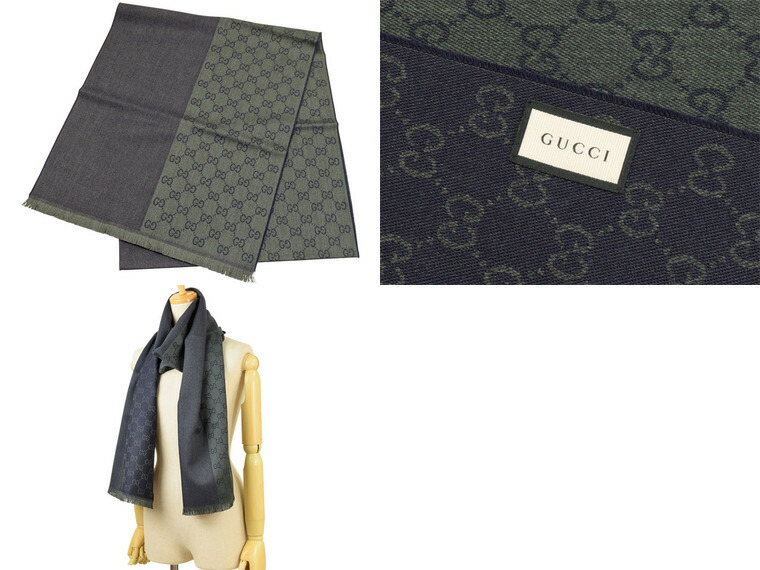 楽天市場 グッチ Gucci マフラー ストール メンズ レディース Gg柄 アウトレット g グッチシマ ユニセックス 男女兼用 おしゃれ オシャレ ブランド ウール100 暖かい プレゼント ギフト リヴェラール