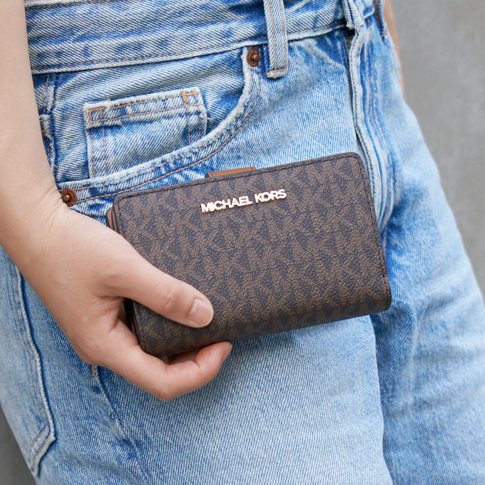 マイケル マイケルコース MICHAEL KORS 財布 折財布 二つ折り アウトレット品 35f8gtvf2b-brown 30日間返品保証 代引手数料無料 一粒万倍日 スーパーセール ▲厳選▲ ポイント10倍