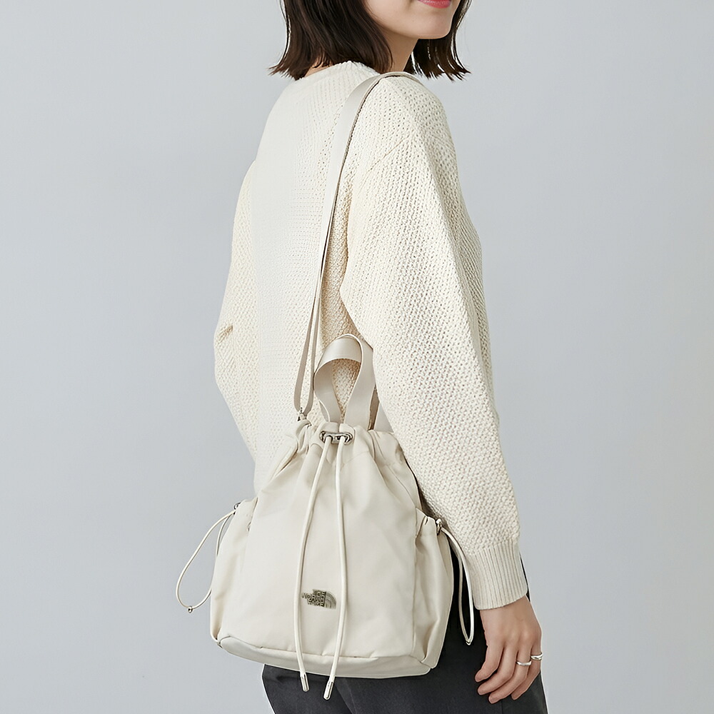 ノースフェイス バック レディース ショルダーバッグ ナイロン クリーム BONNEY BUCKET BAG MINI NN2PR65M-CRE THE NORTH FACE