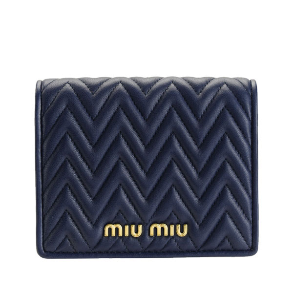 公式店舗 楽天市場 ミュウミュウ Miumiu 二つ折り財布 アウトレット 5mv4naim Blue Zz 二つ折り ウォレット サイフ さいふ 財布 ブランド ミニ財布 小銭入れ カード入れ 多い オシャレ レディース かわいい 可愛い 大人可愛い キルティング リヴェラール