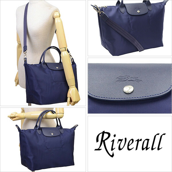 Riverall Longchamp Bags 2way Tote Bag Navy Blue Longchamp Bags 2way Tote Bag Navy Blue Nylon X Leather 1515 578 556