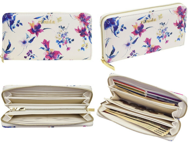 楽天市場 リエンダ 財布 ブランド財布 Rienda ラウンドファスナー長財布 花柄 レディース R 送料無料 ファッション かわいい 可愛い オシャレ おしゃれ 21aw リヴェラール