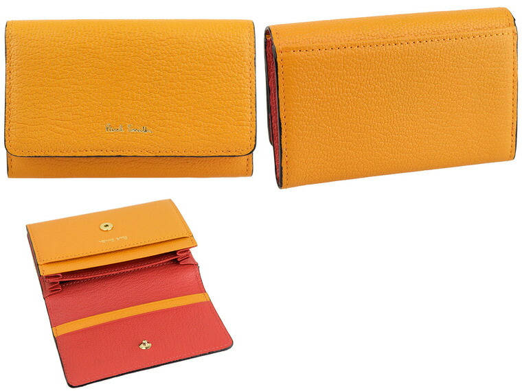 Paul Smith ポールスミス 名刺入れ カードケース オレンジ