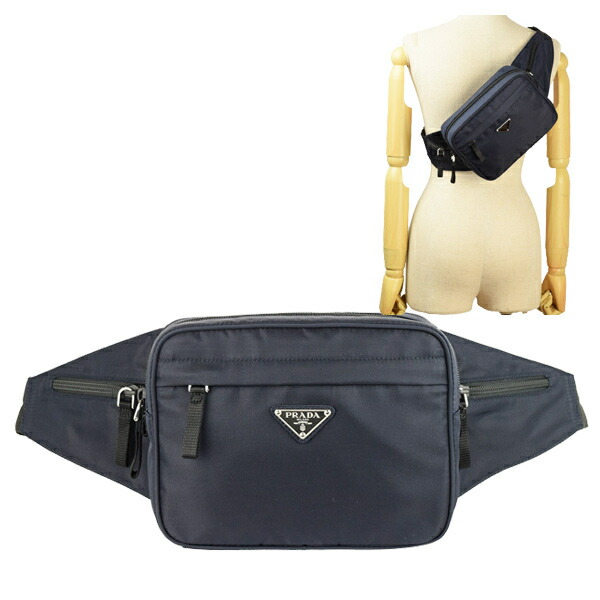 週間売れ筋 プラダ 21aw おしゃれ オシャレ かっこいい ファッション 送料無料 金具シルバー ナイロン グレー 2vl001temo Bleu Zz アウトレット メンズ ボディバッグ ウエストポーチ ウエストバッグ Prada メンズバッグ Williamsav Com