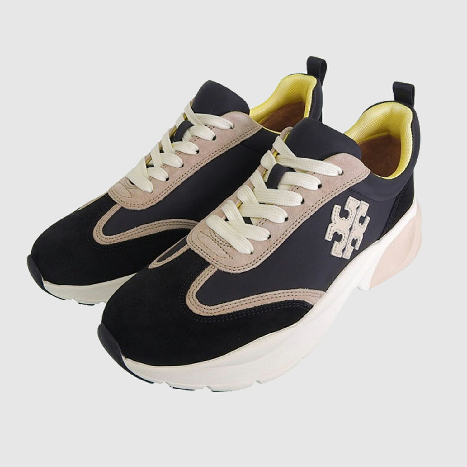 トリーバーチ 靴 レディース スニーカー アウトレット ナイロン&times;スエード ブラックマルチ GOOD LUCK TRAINER 83833-001 TORY BURCH｜リヴェラール店