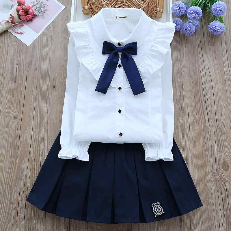 女の子 制服 セット 学園風 春 白 シャツ チェック 柄 プリーツ 短スカート 通学用 綿素材 軽量 伸縮性 ピンク系 アイボリー カジュアル スタイル 5,144円