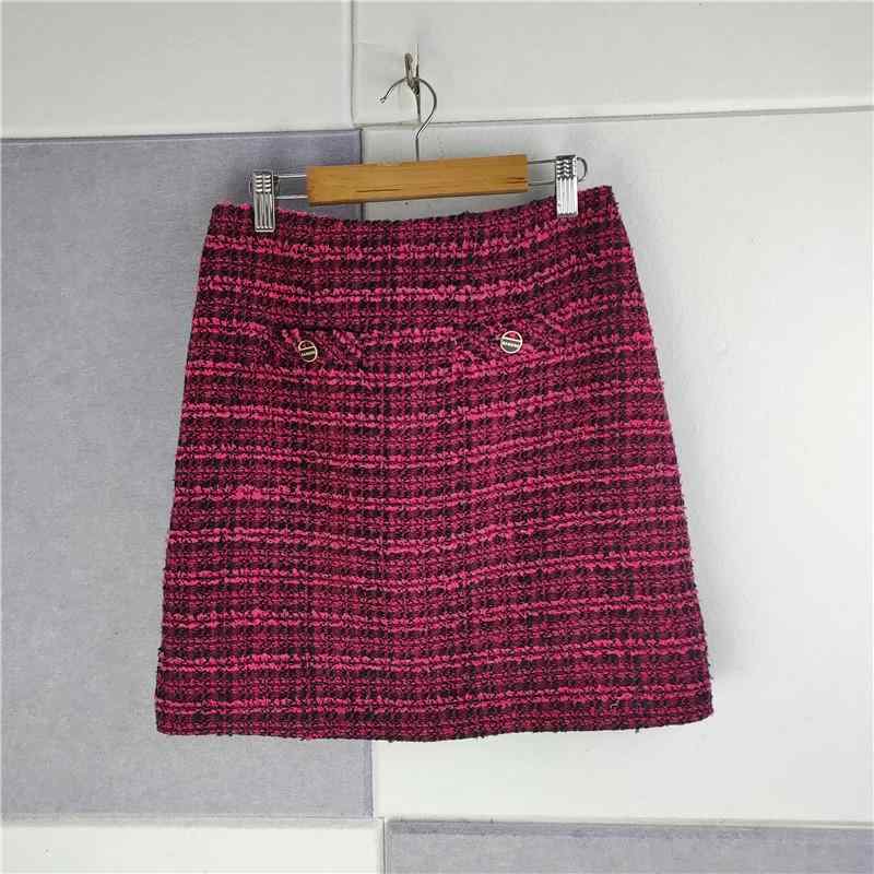 スカート 秋冬 フレンチスタイル 女性用 通勤 ジャケット風 粗面ウール 高腰 包臀 百搭 ショート丈 ミディ丈 膝丈 膝下丈 暖か 軽量 伸縮性 通勤用 普段使い 秋冬 ウール混 ポリエステル混 暖か素材 ハイウエスト タイトシルエット 膝丈スカート