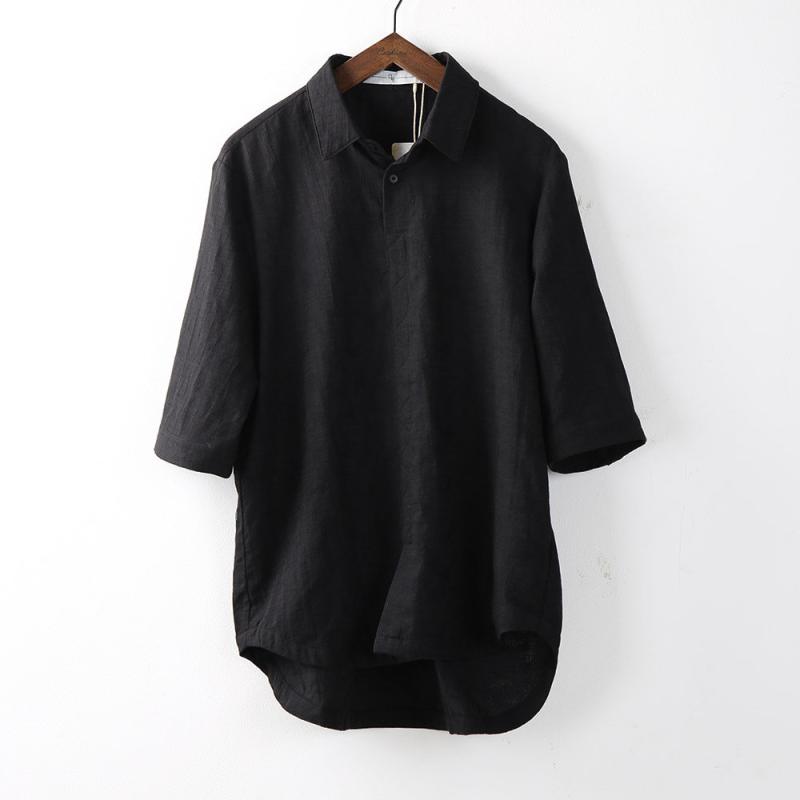 メンズ 夏用 綿麻 ゆったり 半袖 Tシャツ カジュアル トップス フィット 通気性 コットン リネン ブレンド 普段使い 軽量 涼しい シルエット