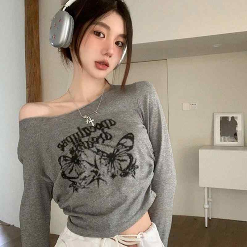 Tシャツ レディース 夏 オフショルダー 長袖 UVカット スリムフィット かわいい クール 上品 若見え トップス 普段使い 軽量 伸縮性