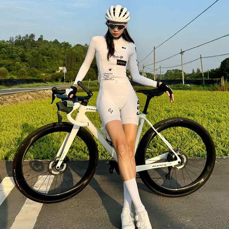 レディース サイクリング ビブショーツ 白いこと 歳月 アウトドア 山地 読み込む自動二輪車 用 伸縮性 吸湿速乾 軽さ 役立つこと性 御召しもの