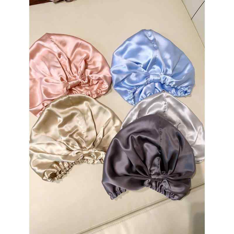 寝帽 女性用 絹 ヘッドカバー 髪保護 油吸収 就寝時 産後ケア ナイトキャップ 滑らか 柔らかい 吸湿性 通年使用