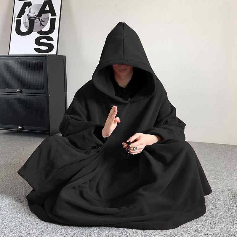 秋冬 ユニ一発やる 裏起毛 綿ネル 禅修用 静坐 座禅 マント 肩かけ ゆったり 生あたたかい 思いいれる 居士服 円頂黒衣表現スタイル