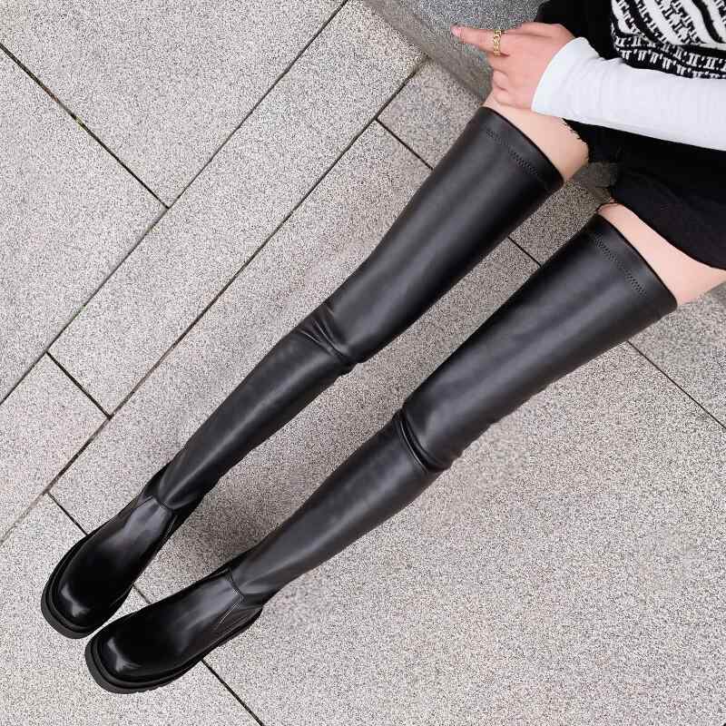 レディース 過膝ブーツ 厚底 70cm 高筒 大腿根丈 ロングブーツ プラットフォーム ハイカット ファッション レディースシューズ ロングレッグ スタイリッシュ ロング丈 筒丈