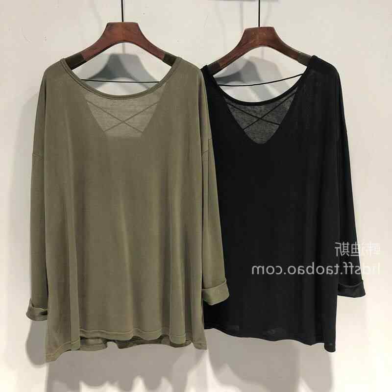 Tシャツ レディース 長袖 秋 大きめサイズ ゆったり 無地 バッククロスストラップ 美背 UVカット 防晒 トップス フィット 日常使い アウトドア 軽量 伸縮性