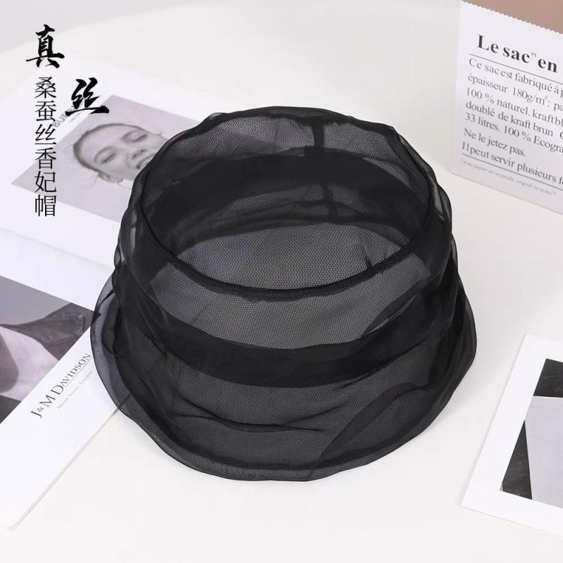 帽子 女性用 夏用 絹 通気性 漁夫帽 顔型修飾 白髪隠し 魅惑的 スタイリッシュ 柔らかい 日常使い 軽量 かわいい シルエット調整