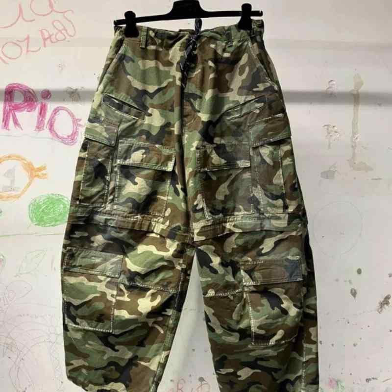 ジーンズズボン下 偽装 ワイドレッグ 秋冬 ヴィンテージ産業 ドローコード 取りはらい能力のある 胴締め カーゴスタイル ロング丈 綿織物原料品 耐久性 普段使い走り アウトドア ゆったり影ぼうし