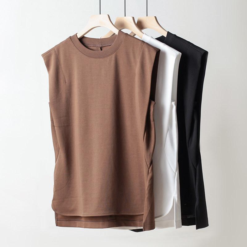 レディース 無袖Tシャツ 直角肩 接触冷感 吸湿速乾 親肌 通気性 UVカット トップス