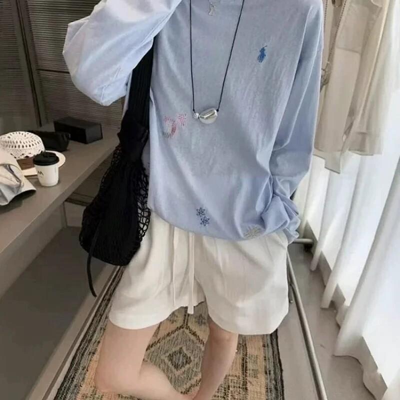 レディース 長袖 トップス 刺繍パッチ 接触冷感 日焼け防止 綿麻風 カジュアルシャツ 春夏 普段使い 軽量 吸湿速乾 伸縮性