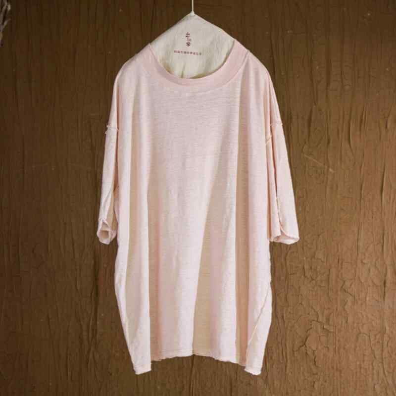 春夏 レディース 瑜伽 トップス 短袖 ゆったり 軽さ リネン 麻 原料品 身のこなし改心させる 人付き合い冷感 通気性 吸湿速乾 防臭  影ぼうし