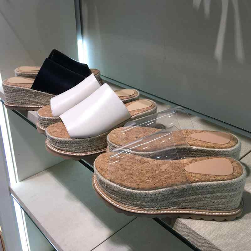 サンダル 女性用 夏用 革 編み込み リネン素材 一文字ストラップ 厚底 ウェッジヒール 滑り止め スタイリッシュ カジュアル コーディネートしやすい 軽量 快適