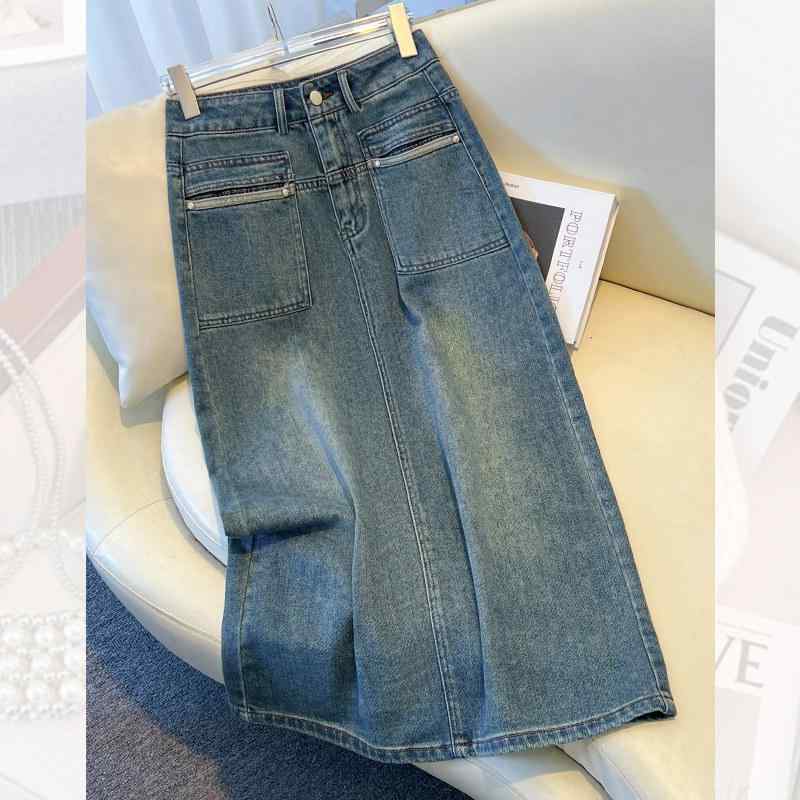 スコート お上さん用 夏 レトロ ジーンズ MIDI丈 御機嫌酉の方角 引っ切り無い きつい A生産ライン 小っちゃい相応う 心地よい 普段使い
