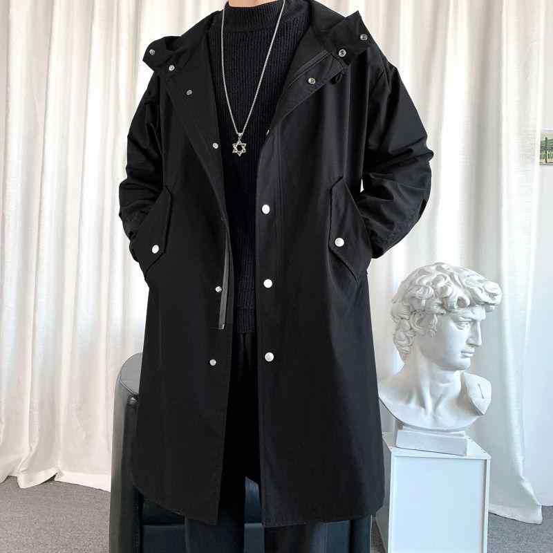 トレンチコート メンズ ロング丈 膝下丈 ゆったり 大層らしい大きさ 朦々たる 情の籠もった 歳月 アウター 通い 普段使い走り 防風 軽さ